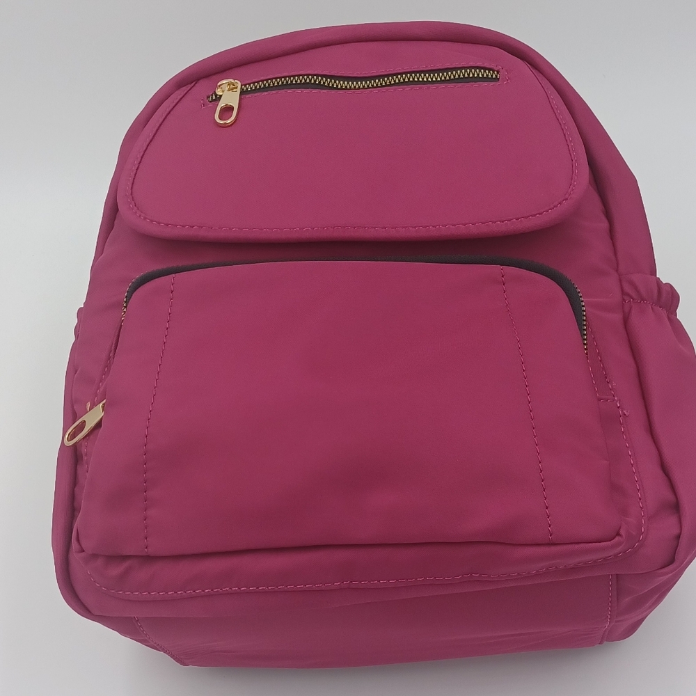 Fuchsia Backpack with side pockets